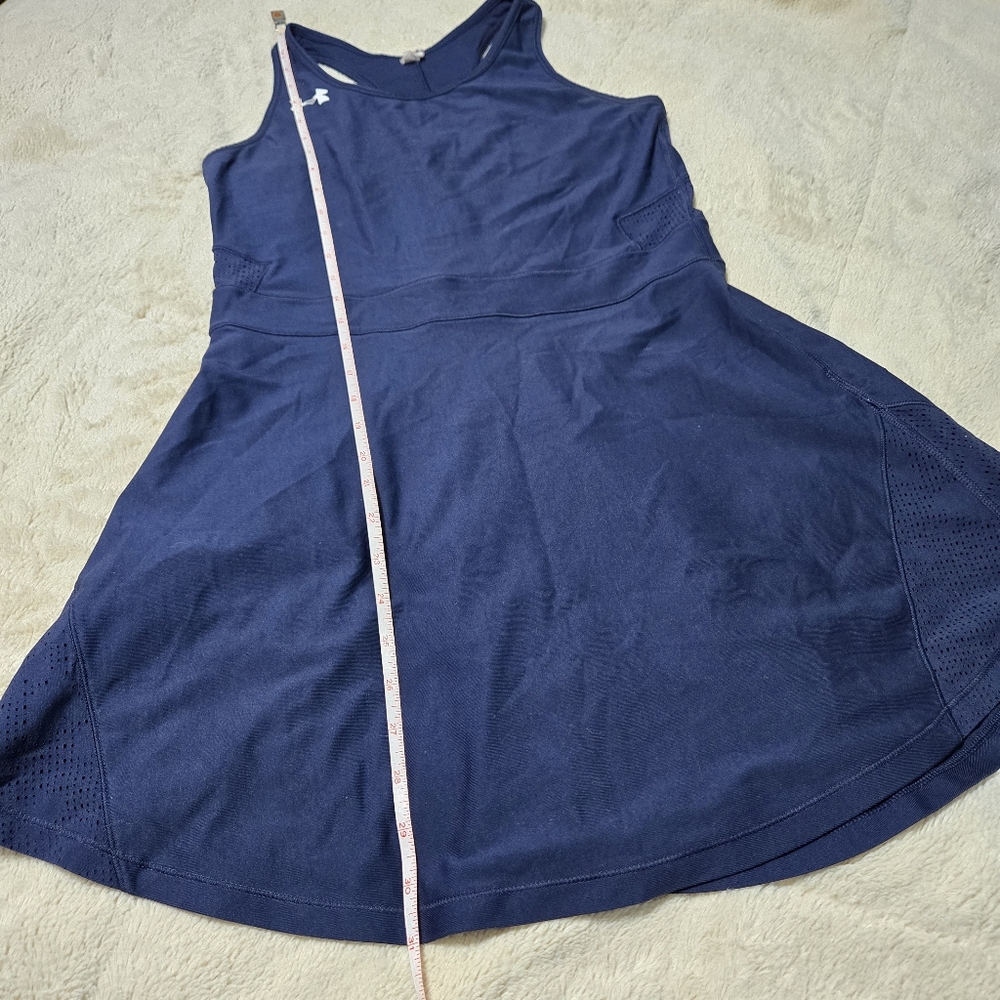 Under Armour Court Dress Tennis Golf Pickleball, navy racerback, M - Picture 14 of 16